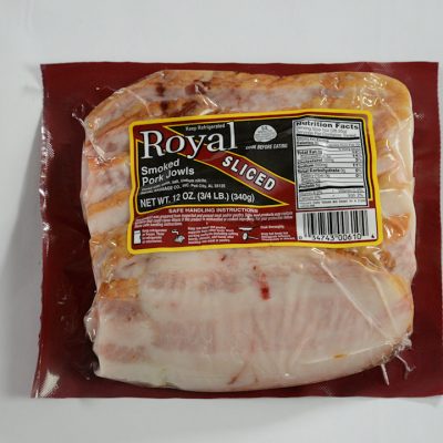 Royal Smoked Pork Jowls - 12 oz. sliced