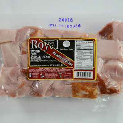 Royal Smoked Pork Shoulder Picnic - Boneless Chunks 16 oz.