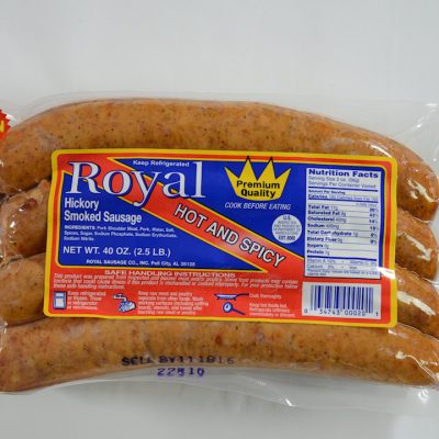 Royal Hickory Smoked Sausage - Hot & Spicy