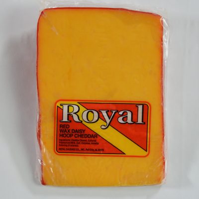 Royal Red Wax Daisy Hoop Cheddar Cheese